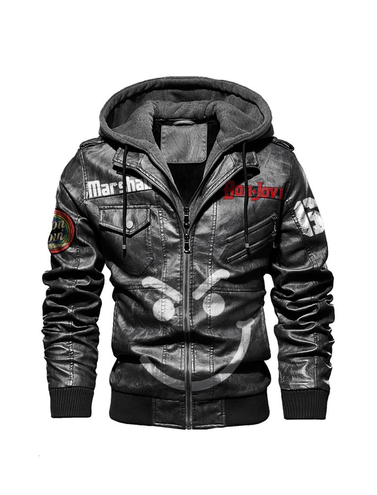 Personalized Bon Jovi custom leather jacket 6