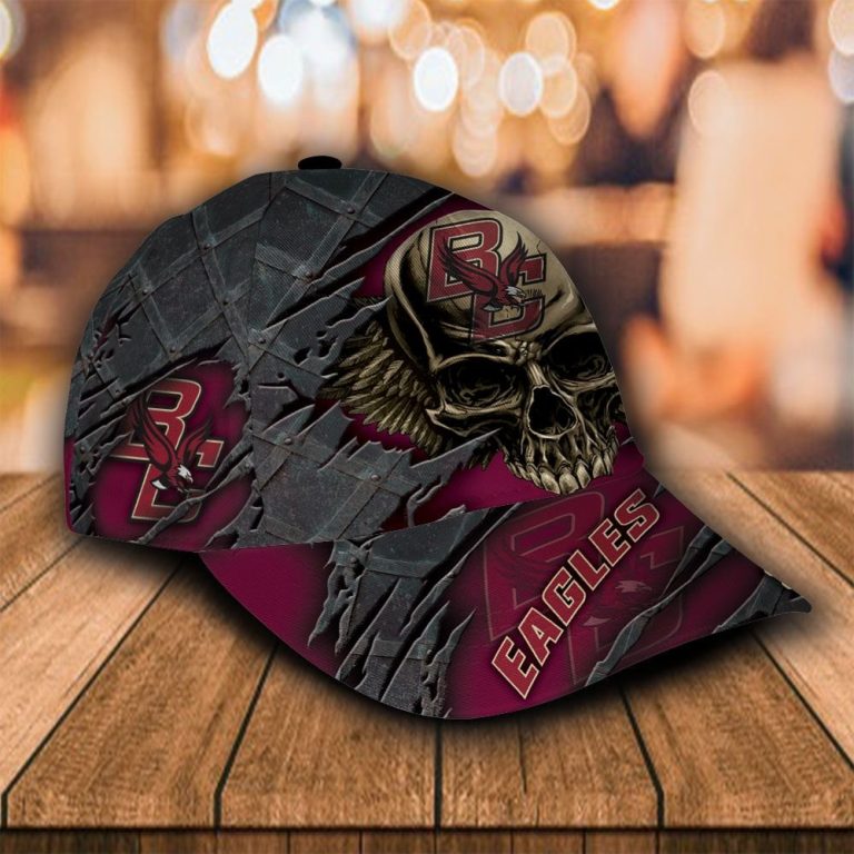 Personalized Boston College Eagles skull custom cap 2