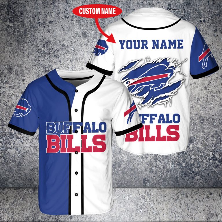 Personalized Buffalo Bills baseball jersey
