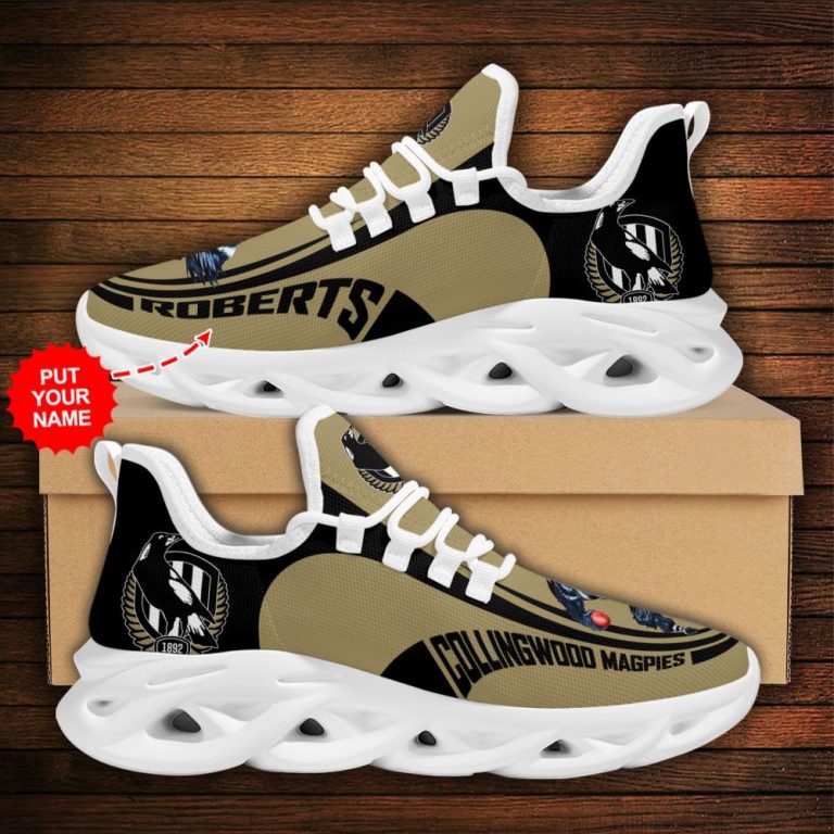 Personalized Collingwood Magpies clunky max soul shoes 1