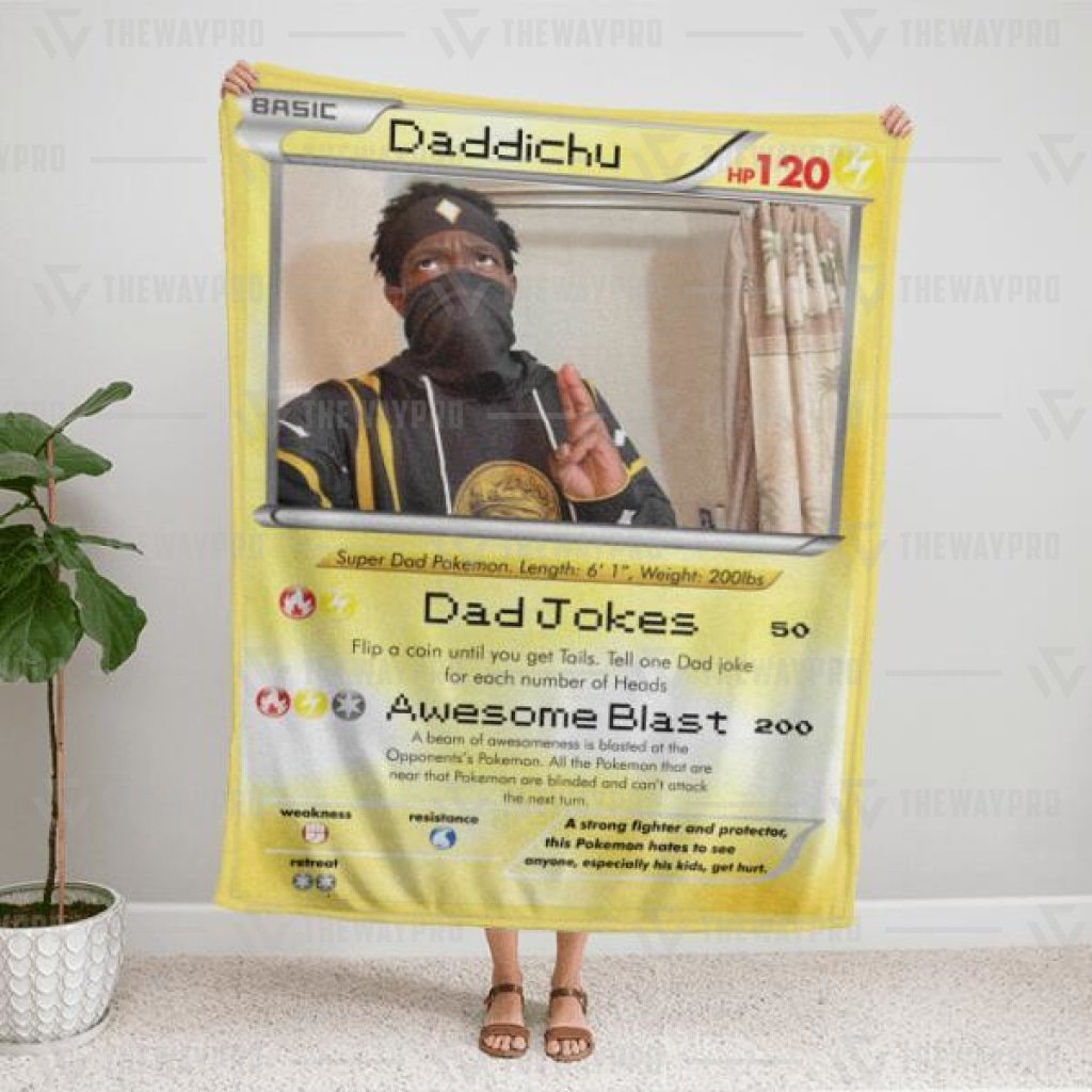 Best Pokemon Personalized Daddichu card custom blanket 3 Personalized Daddichu card custom Pokemon blanket 3