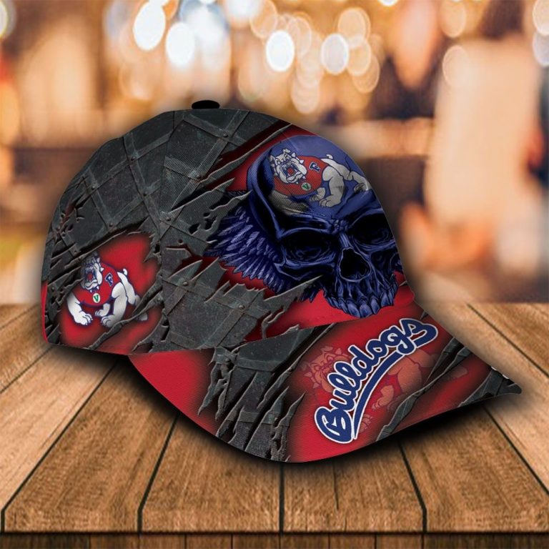 Personalized Fresno State Bulldogs Skull Custom Cap 2 Personalized Fresno State Bulldogs skull custom cap 2