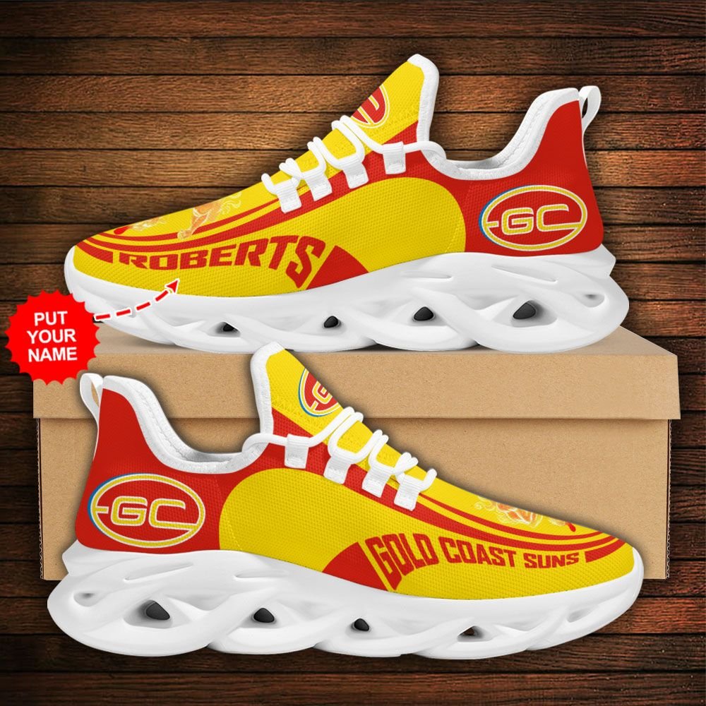 Personalized Gold Coast Suns clunky max soul shoes 4 Personalized Gold Coast Suns clunky max soul shoes 1