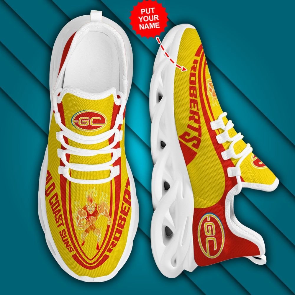 Personalized Gold Coast Suns clunky max soul shoes 2 Personalized Gold Coast Suns clunky max soul shoes 3
