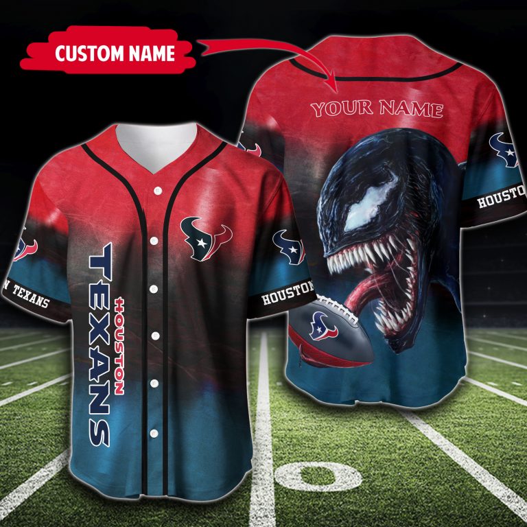 Personalized Houston Texans Venom baseball jersey