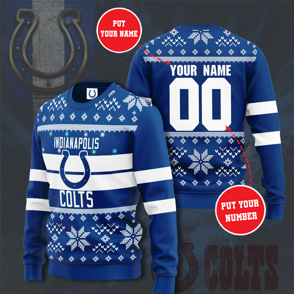 Personalized Indianapolis colts custom christmas sweater