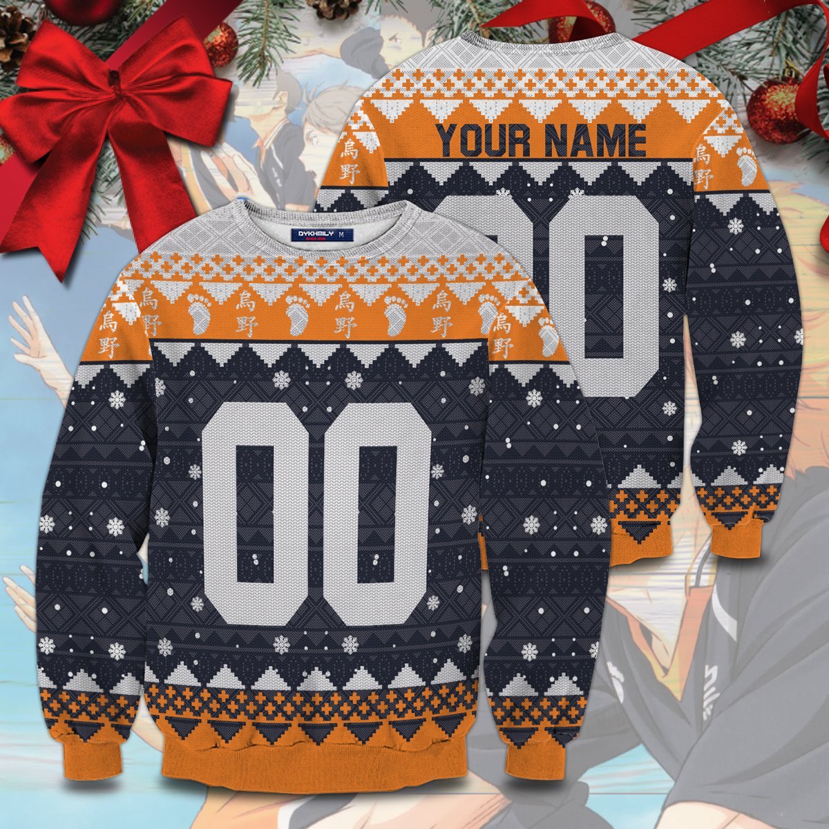 Personalized Karasuno Christmas sweater, sweatshirt 8 Personalized Karasuno Christmas sweater sweatshirt 1
