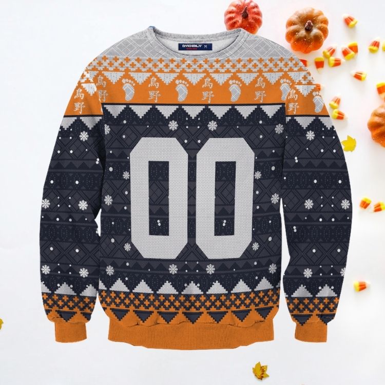 Personalized Karasuno Christmas sweater, sweatshirt 3 Personalized Karasuno Christmas sweater sweatshirt 2