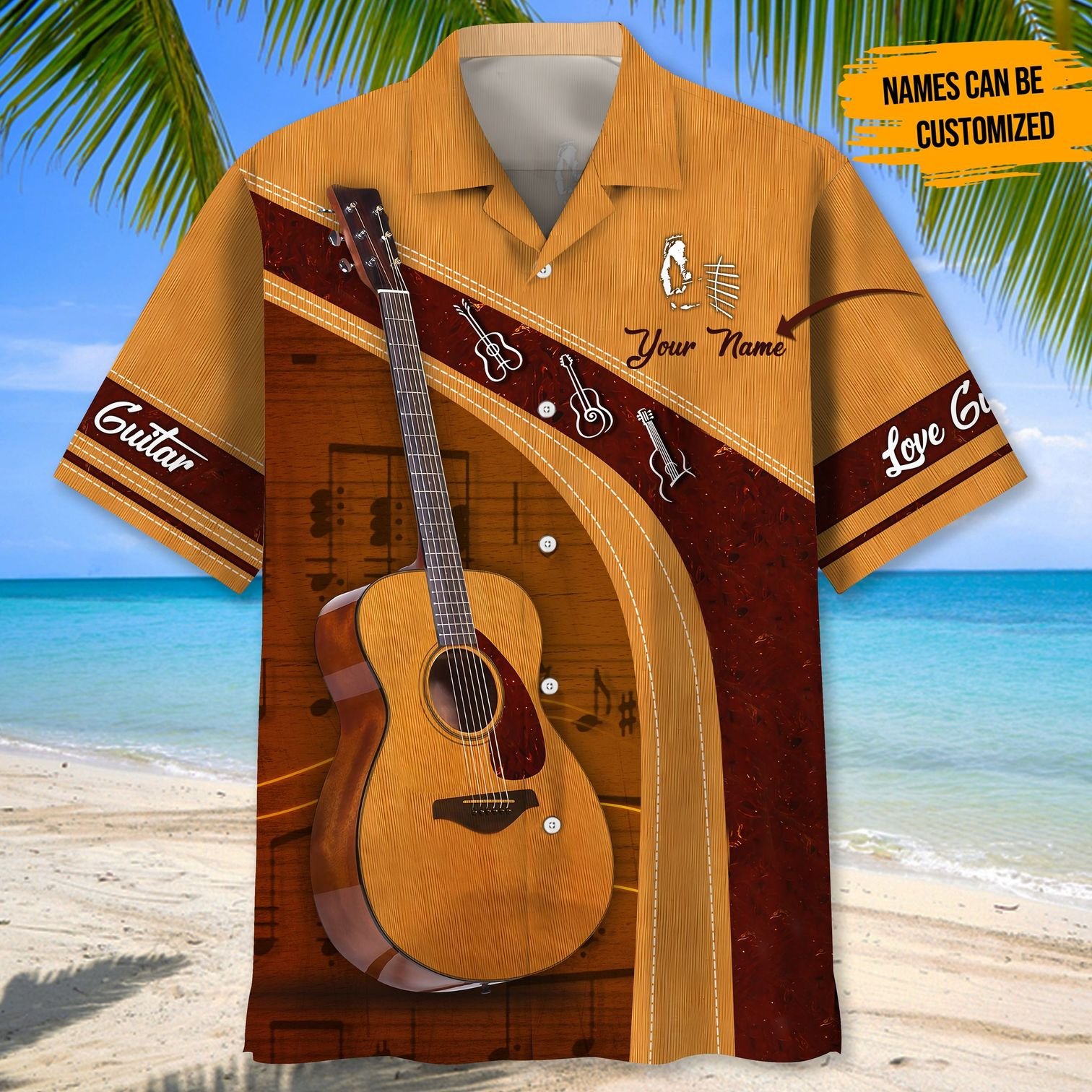 Personalized Love Guitar custom hawaiian shirt 3 Personalized Love Guitar custom hawaiian shirt 2