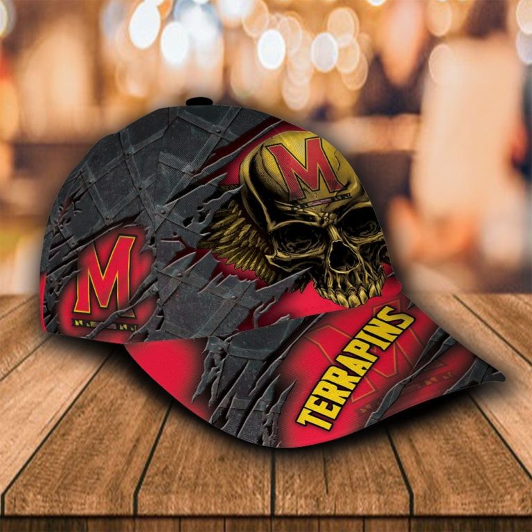 Personalized Maryland Terrapins Skull Custom Cap 2 Personalized Maryland Terrapins skull custom cap 2
