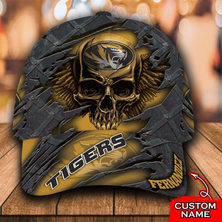 Personalized Missouri Tigers skull cap hat