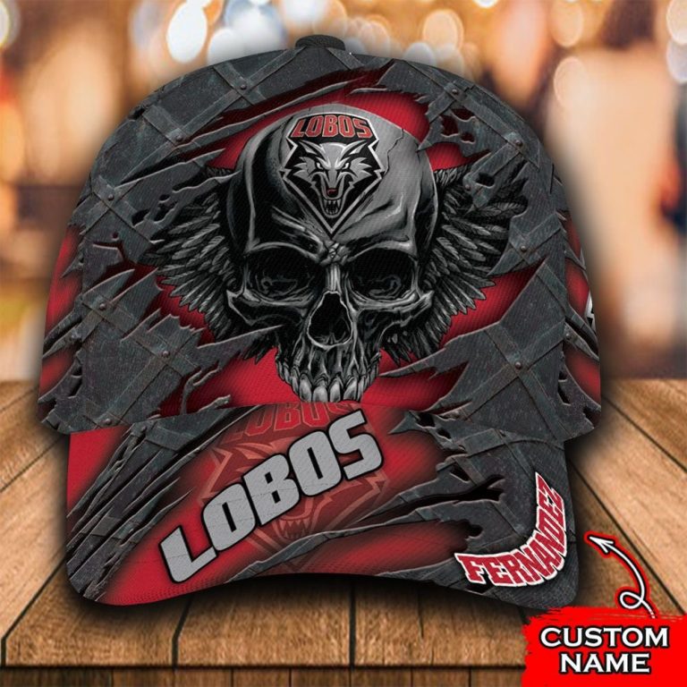 Personalized New Mexico Lobos Skull Custom Cap Hat 2