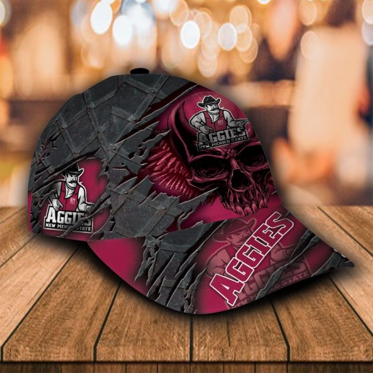 Personalized New Mexico State Aggies skull custom cap 2