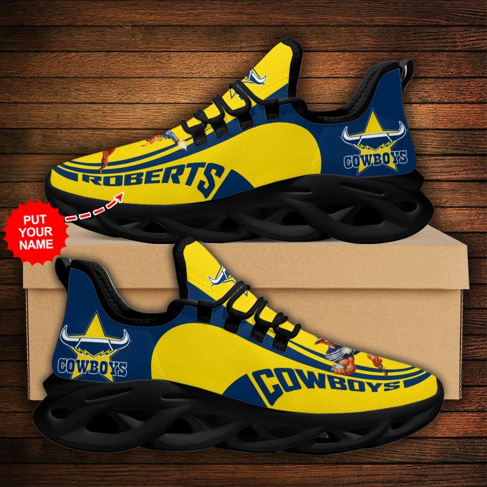 Personalized North Queensland Cowboys clunky max soul shoes