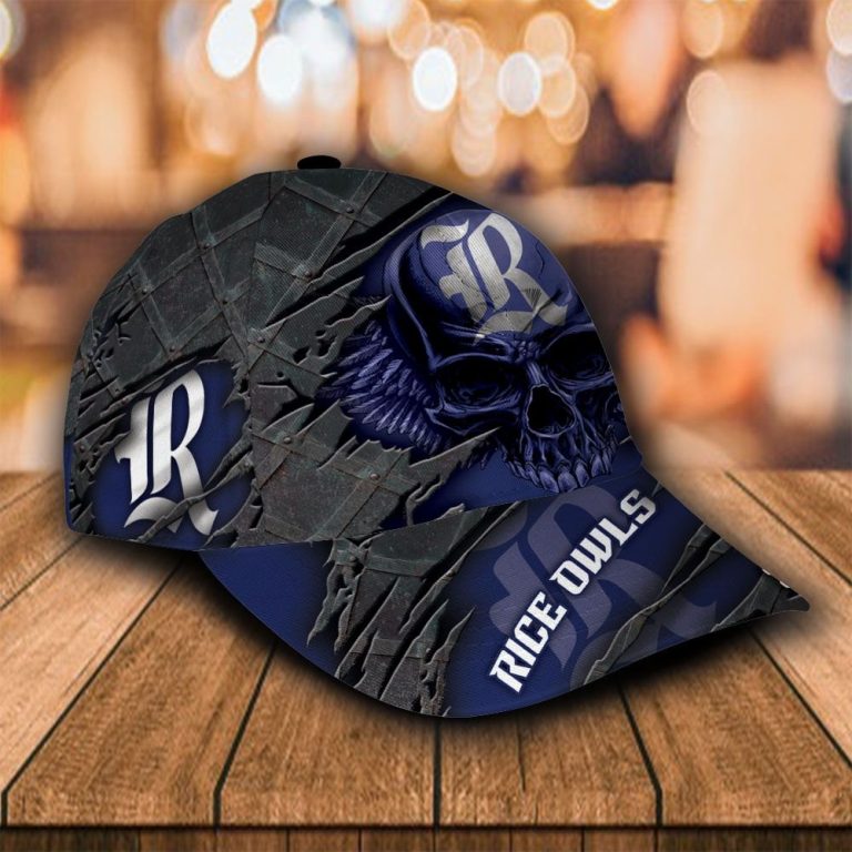 Personalized Rice Owls skull custom cap 2