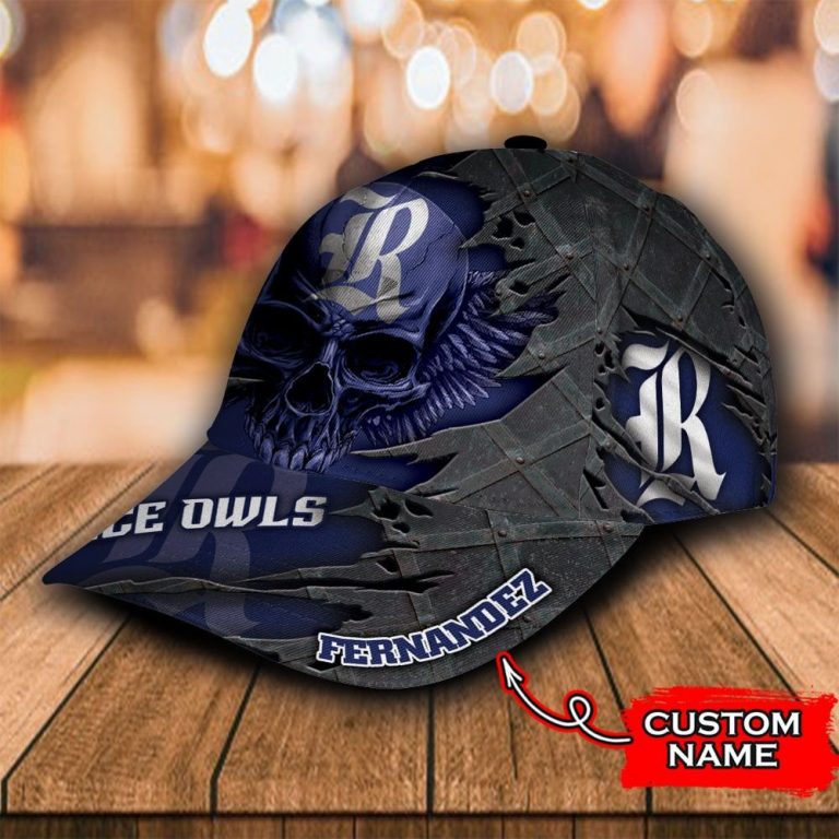 Personalized Rice Owls skull custom cap 3