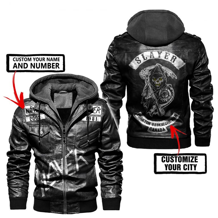 Personalized Slayer Death God leather jacket (1) Personalized Slayer Death God leather jacket 1