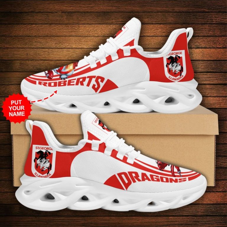 Personalized St. George Illawarra Dragons clunky max soul shoes 1