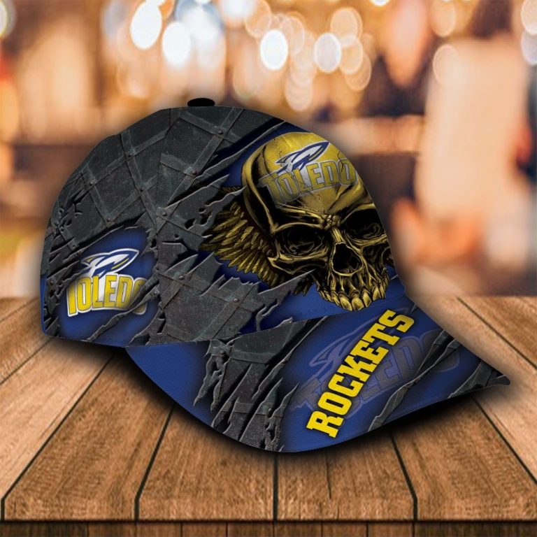 Personalized Toledo Rockets Skull Custom Cap 2 Personalized Toledo Rockets skull custom cap 2