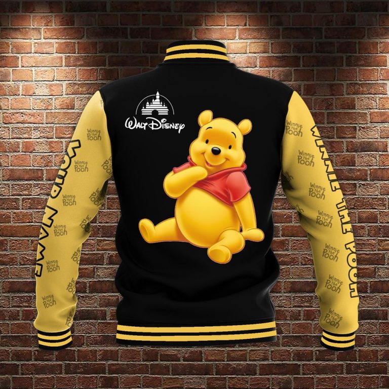 Personalized Walt Disney Winnie the pooh custom Baseball Jacket 2