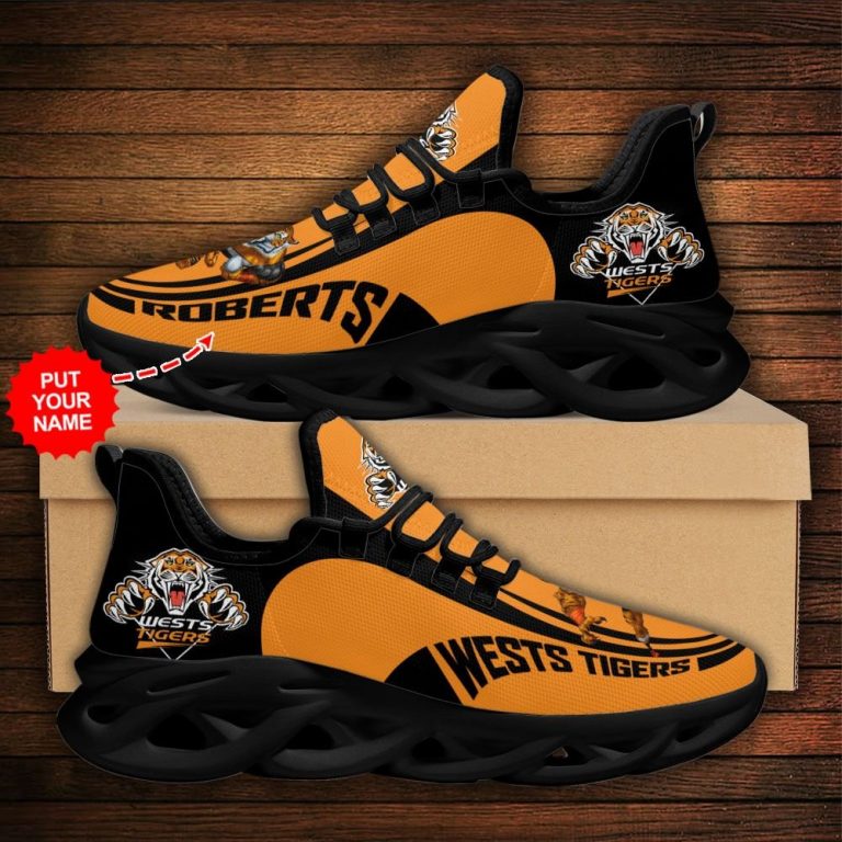 Personalized Wests Tigers clunky max soul shoes