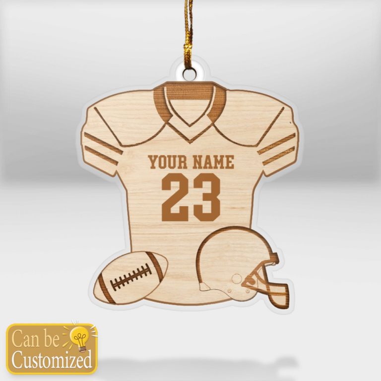 Personalized football jersey shirt custom ornament 2