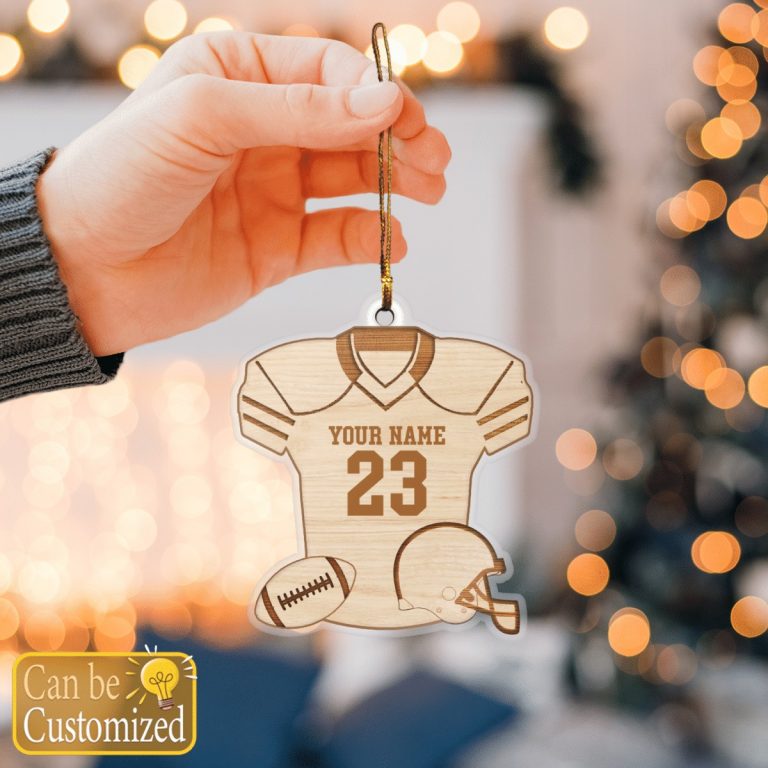 Personalized football jersey shirt custom ornament 4