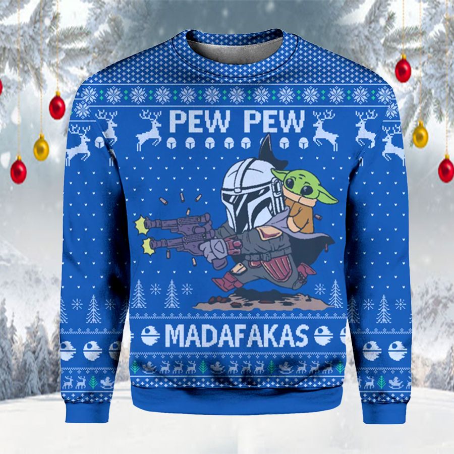 Pew Pew Madafakas Baby Yoda Star Wars sweatshirt sweater 1