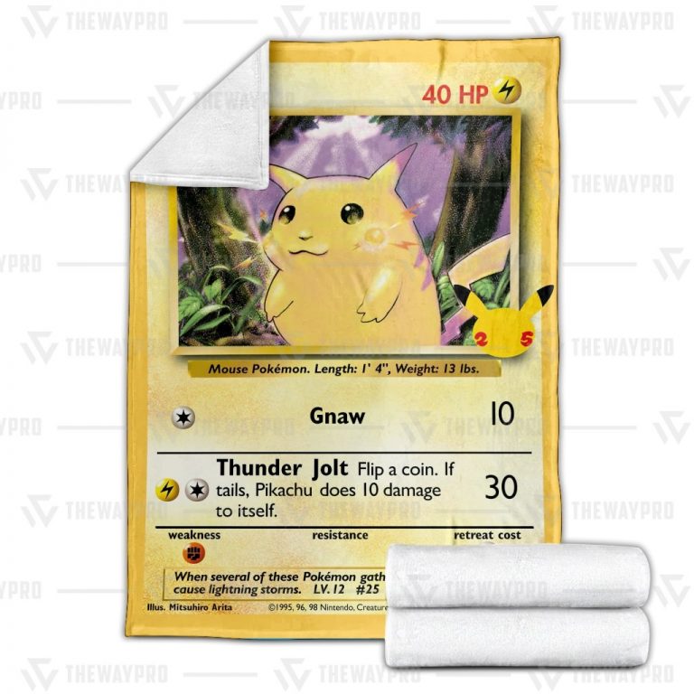 Pikachu Card Pokemon blanket 2