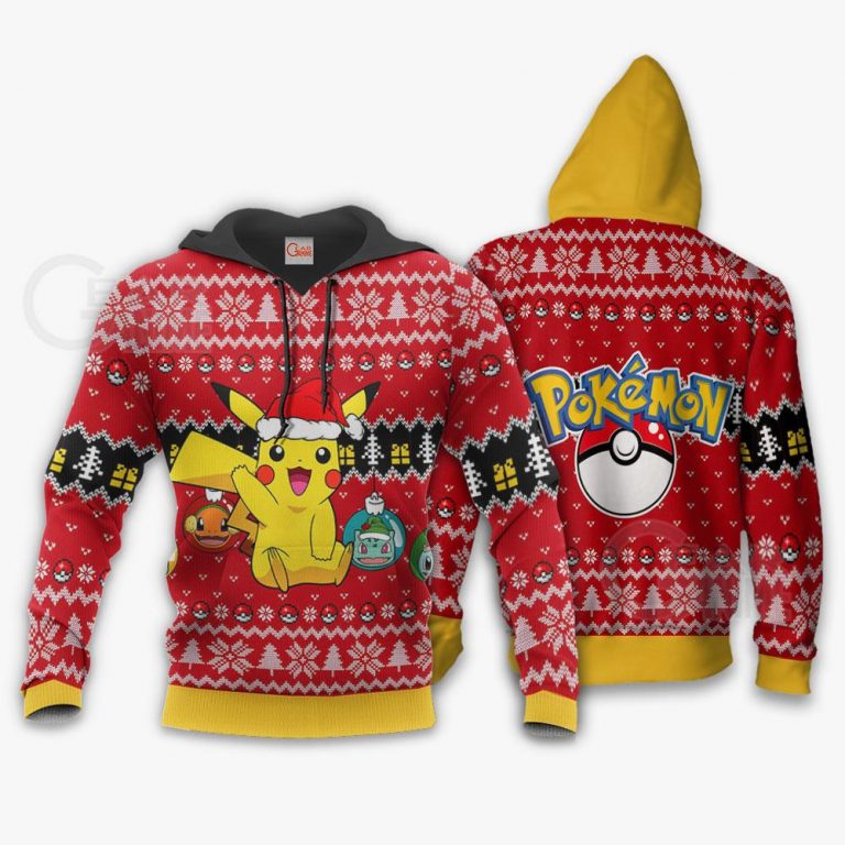 Pikachu Christmas pokeball sweater, sweatshirt 2 Pikachu Christmas pokeball sweater sweatshirt 2