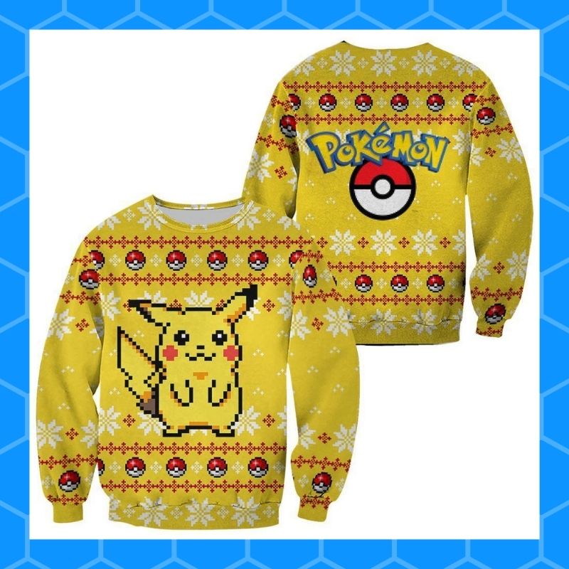Pikachu Pokemon pokeball sweater, sweatshirt 3 Pikachu Pokemon pokeball sweater sweatshirt 3
