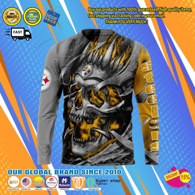 Pittsburgh steelers skull jersey hoodie8 Pittsburgh steelers skull jersey hoodie8