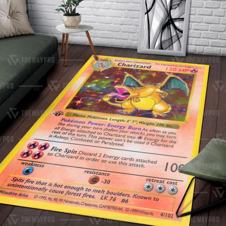 Pokemon Charizard Card Rug 2 Pokemon Charizard Card Rug 2