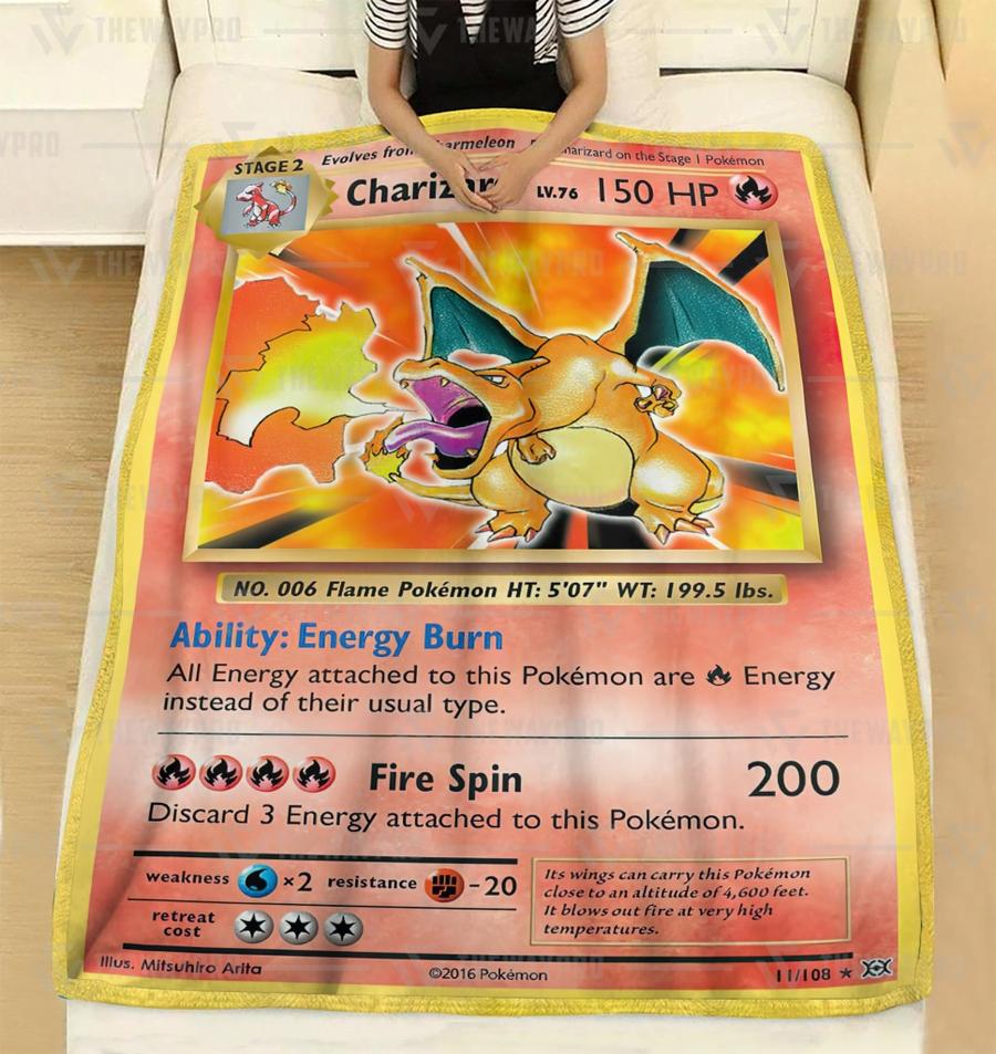 Pokemon Charizard Evolutions Blanket 1