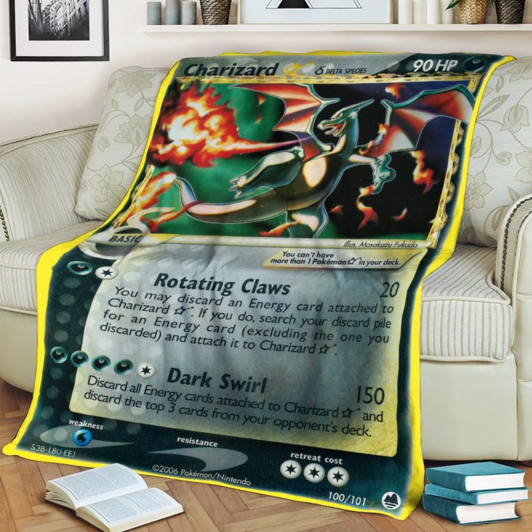 Pokemon Charizard Star Gold Star Dragon blanket 1