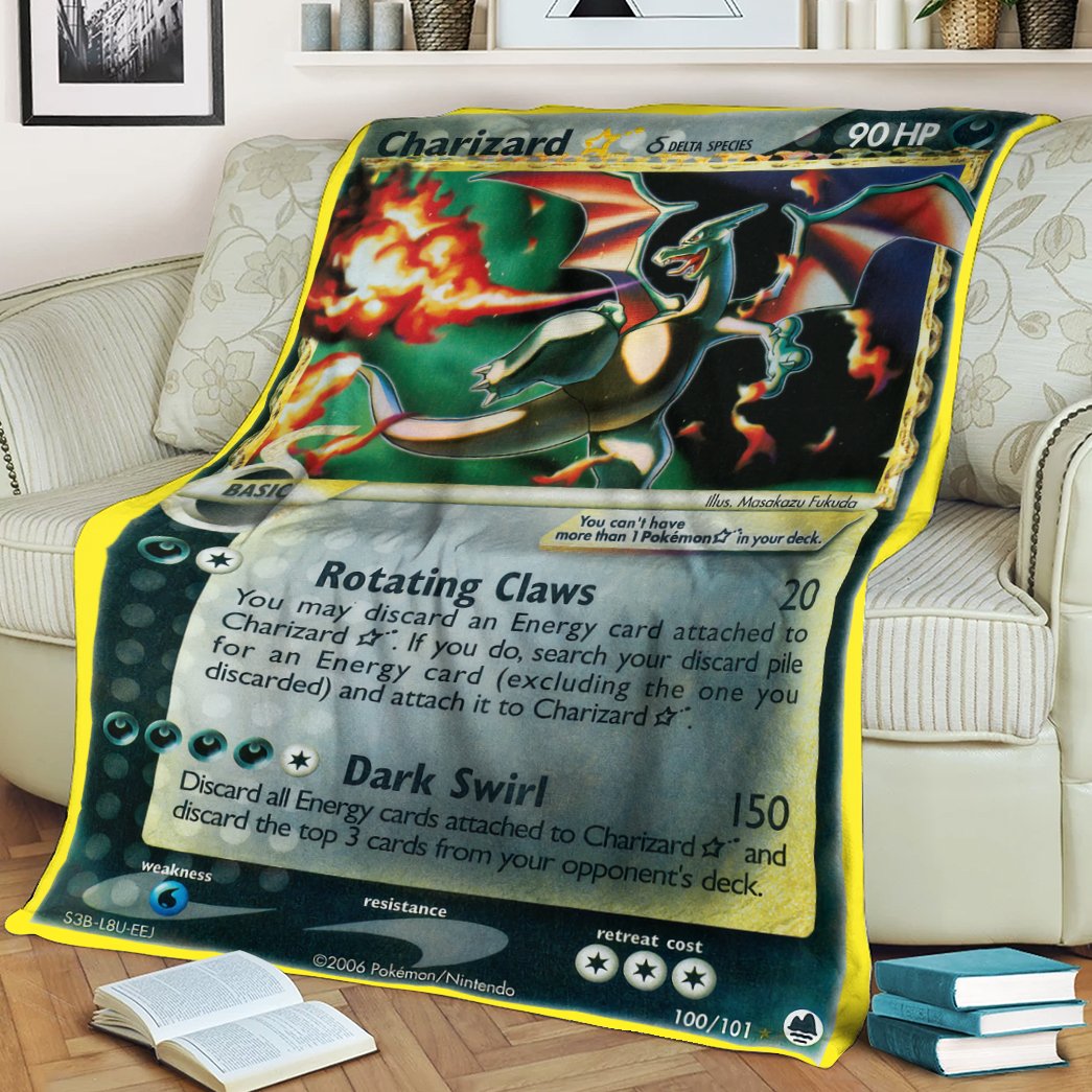 Pokemon Charizard Star Gold Star Dragon blanket 1