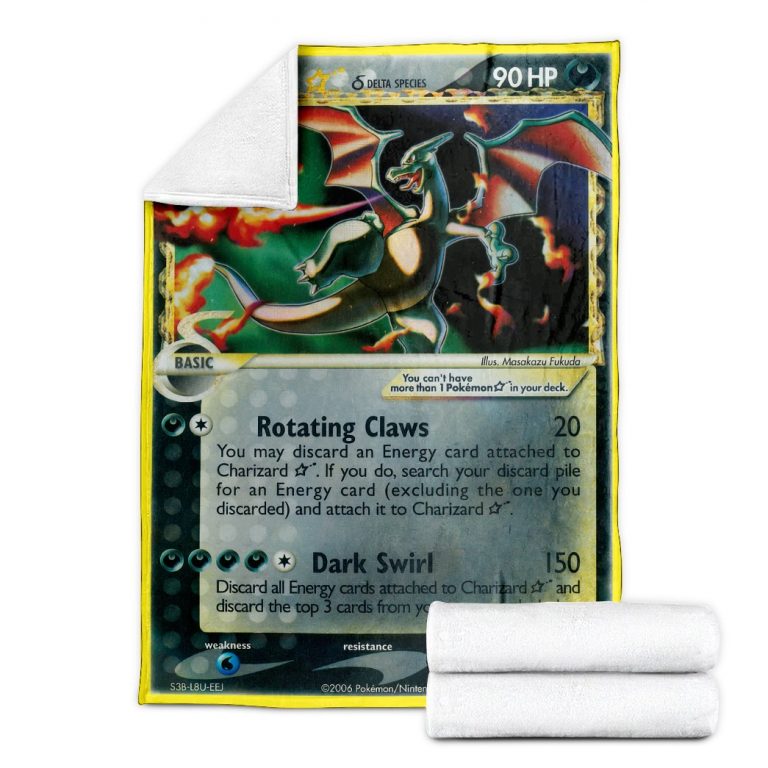 Pokemon Charizard Star Gold Star Dragon blanket 3