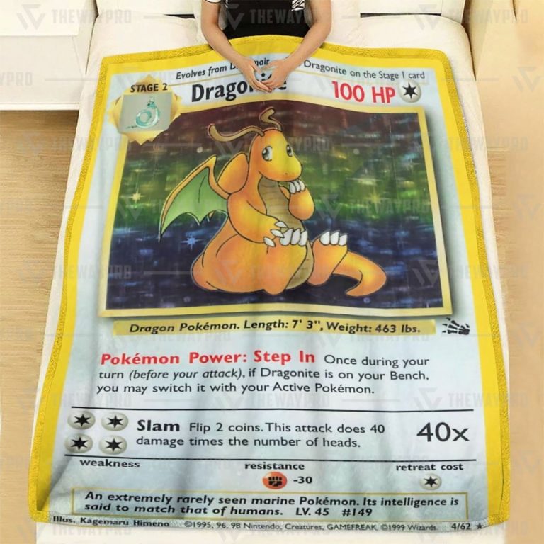 Pokemon Dragonite Holo blanket 2