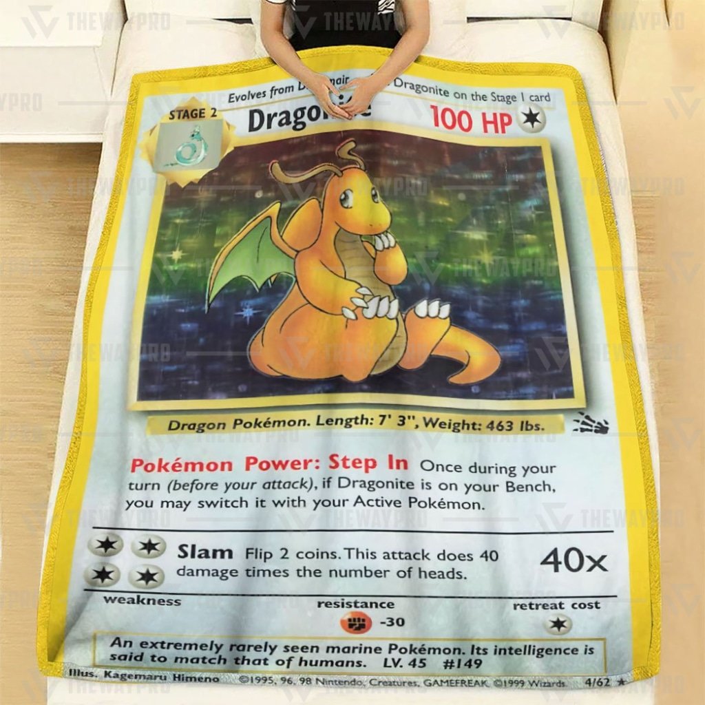 Pokemon Dragonite Holo blanket 2