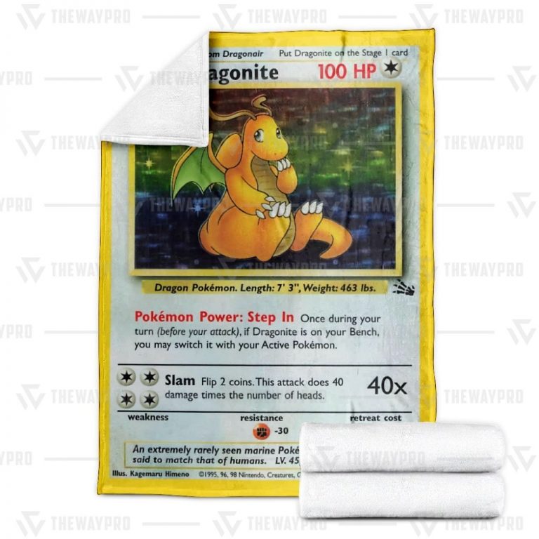 Pokemon Dragonite Holo blanket 3