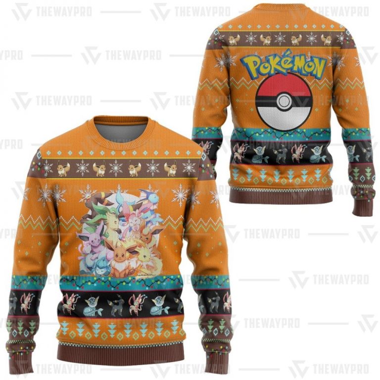 Pokemon Eevee and Eeveelutions Sweater Sweatshirt 1