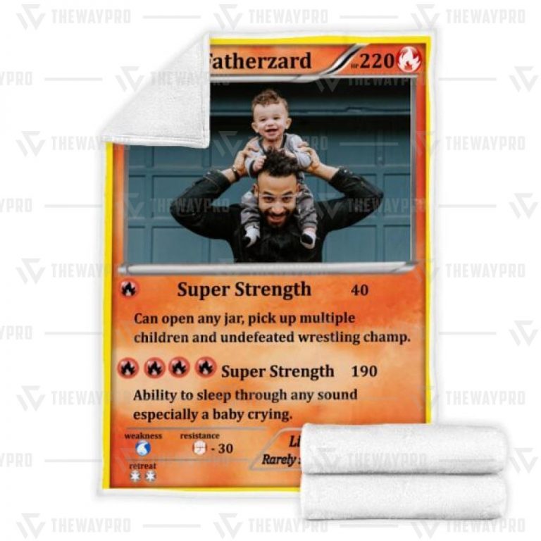 Pokemon Fatherzard Card Super Strength custom personalized blanket 4