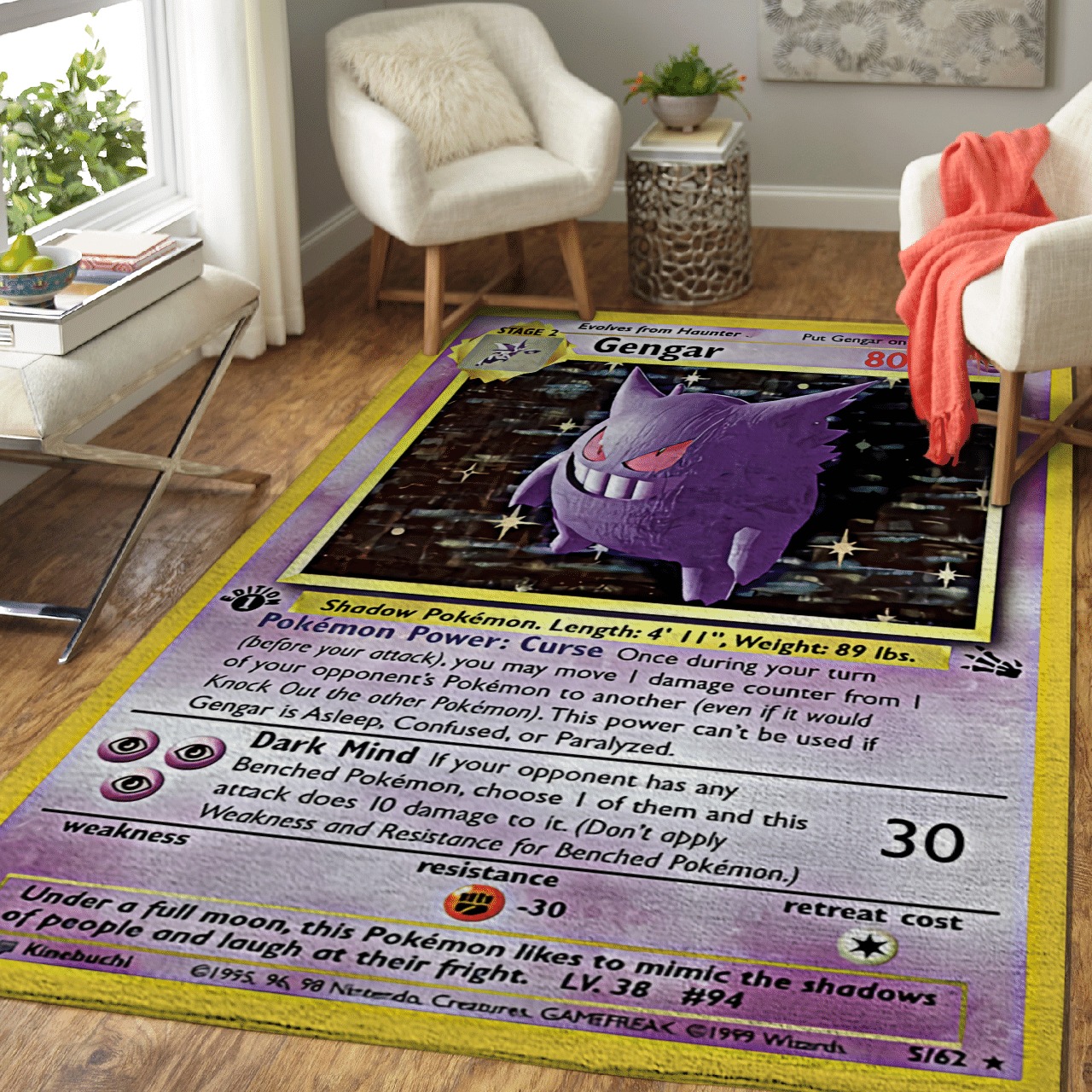 Pokemon Gengar Rug 5 Pokemon Gengar Rug