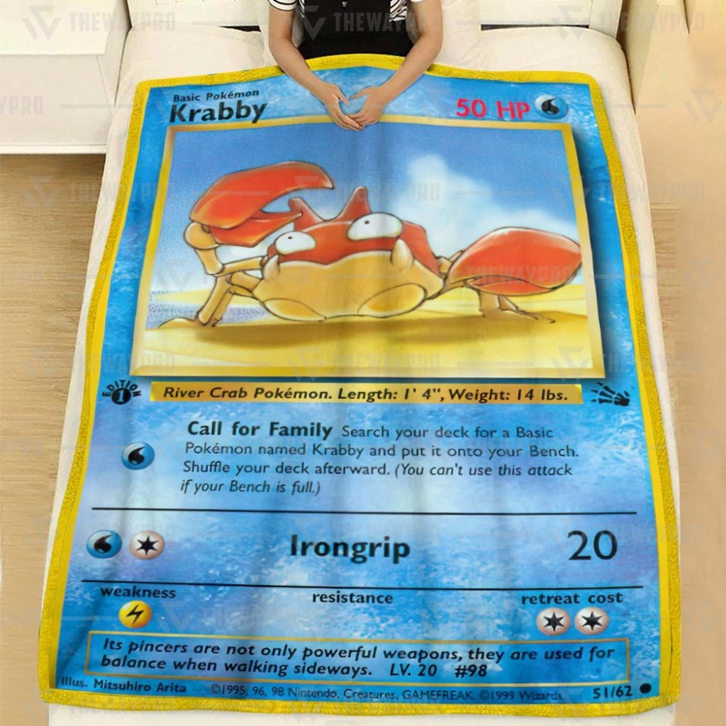 Pokemon Krabby Soft Blanket 1