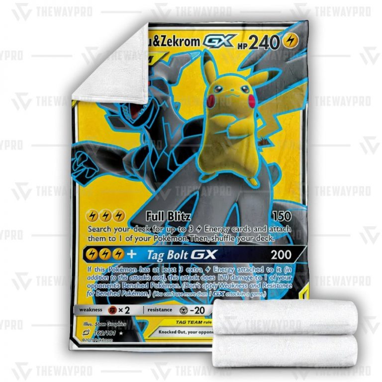 Pokemon Pikachu And Zekron Gx Blanket 1