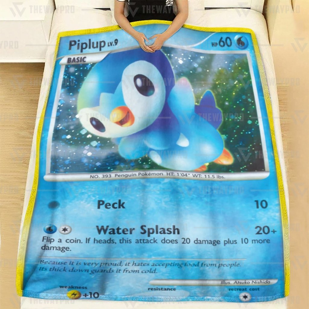 Pokemon Piplup Diamond Pearl Promos blanket 1