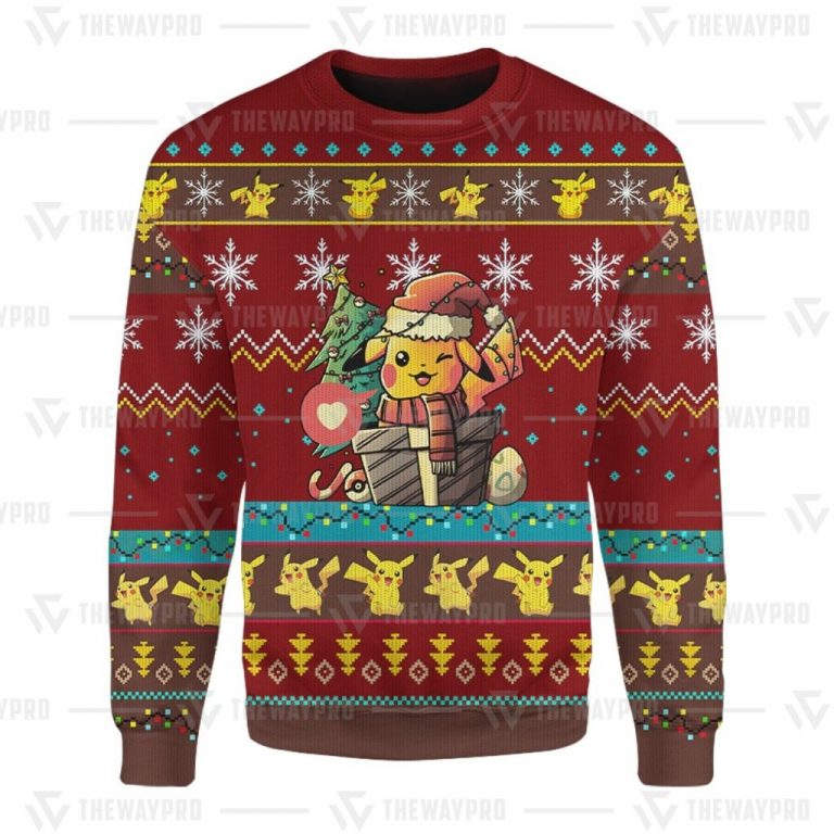 Pokemon Pokeball Pikachu christmas gift sweater sweatshirt 2