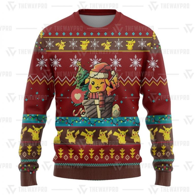 Pokemon Pokeball Pikachu christmas gift sweater sweatshirt 4