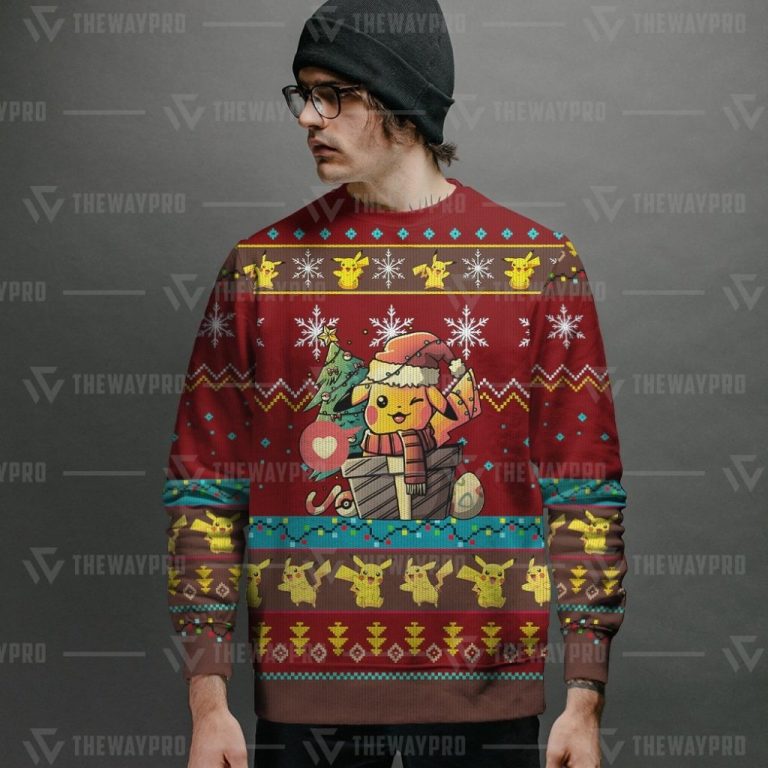 Pokemon Pokeball Pikachu christmas gift sweater sweatshirt 6