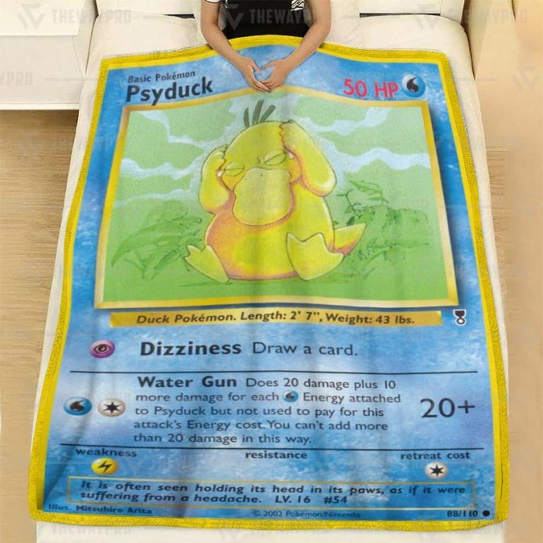 Pokemon Psyduck Custom Blanket